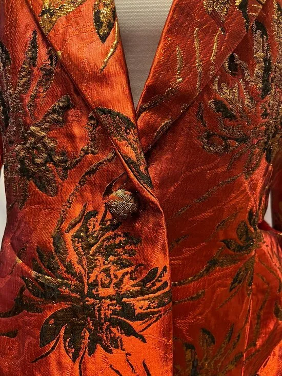 AKIRA Heavy Brocade Red Cutout Jacket NWOT – Size XL (Fits M/L) - Picture 11 of 16